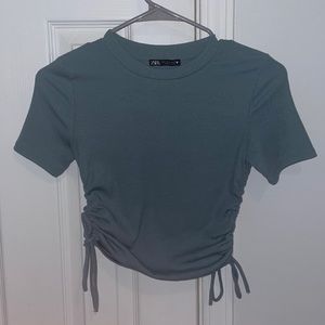 Zara ribbed tie top